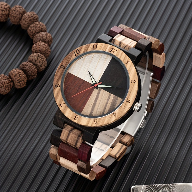 Men's Multicolor Handmade Colorful Bamboo Watch