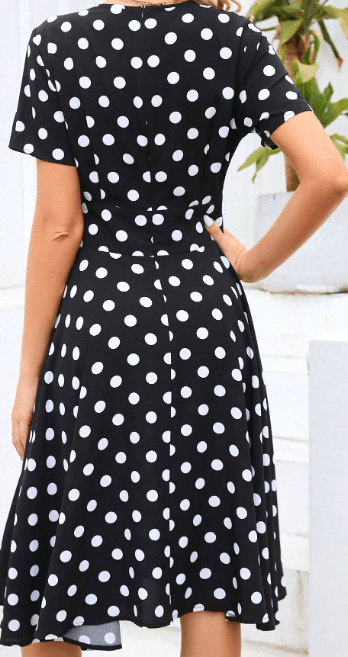 Shelby & Palmer Polka Dot Short Sleeve Dress