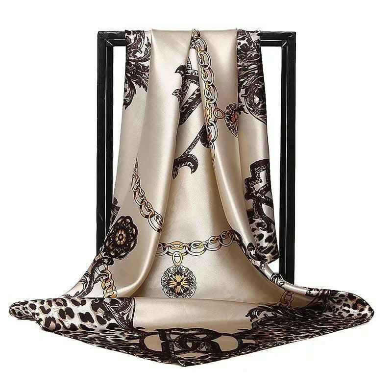 European Four Seasons Luxury Square Silk Scarf 