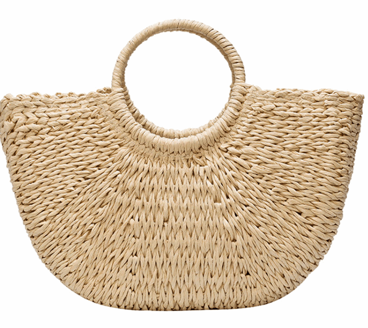 Handmade Woven Rattan Tote 