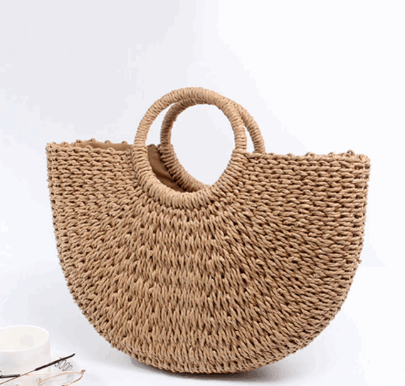 Handmade Woven Rattan Tote 