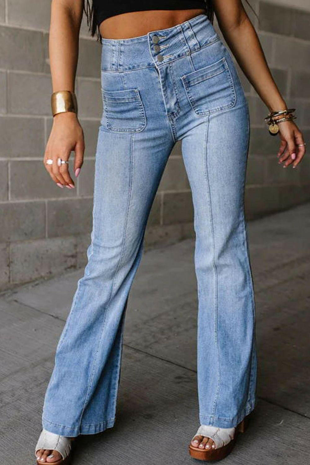 High Waist Bootcut Jeans