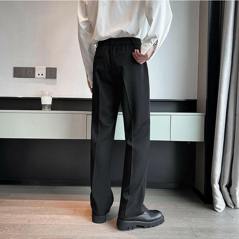 Men's Solid Full Baggy Casual Wide Leg Trousers 