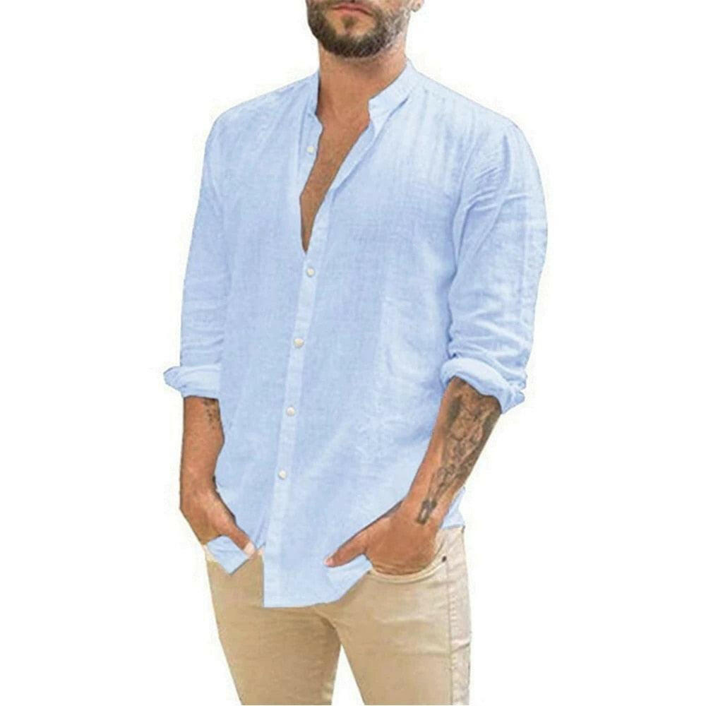 Men’s Summer Weight Shirt (Cotton Linen) | On sale | Cotton