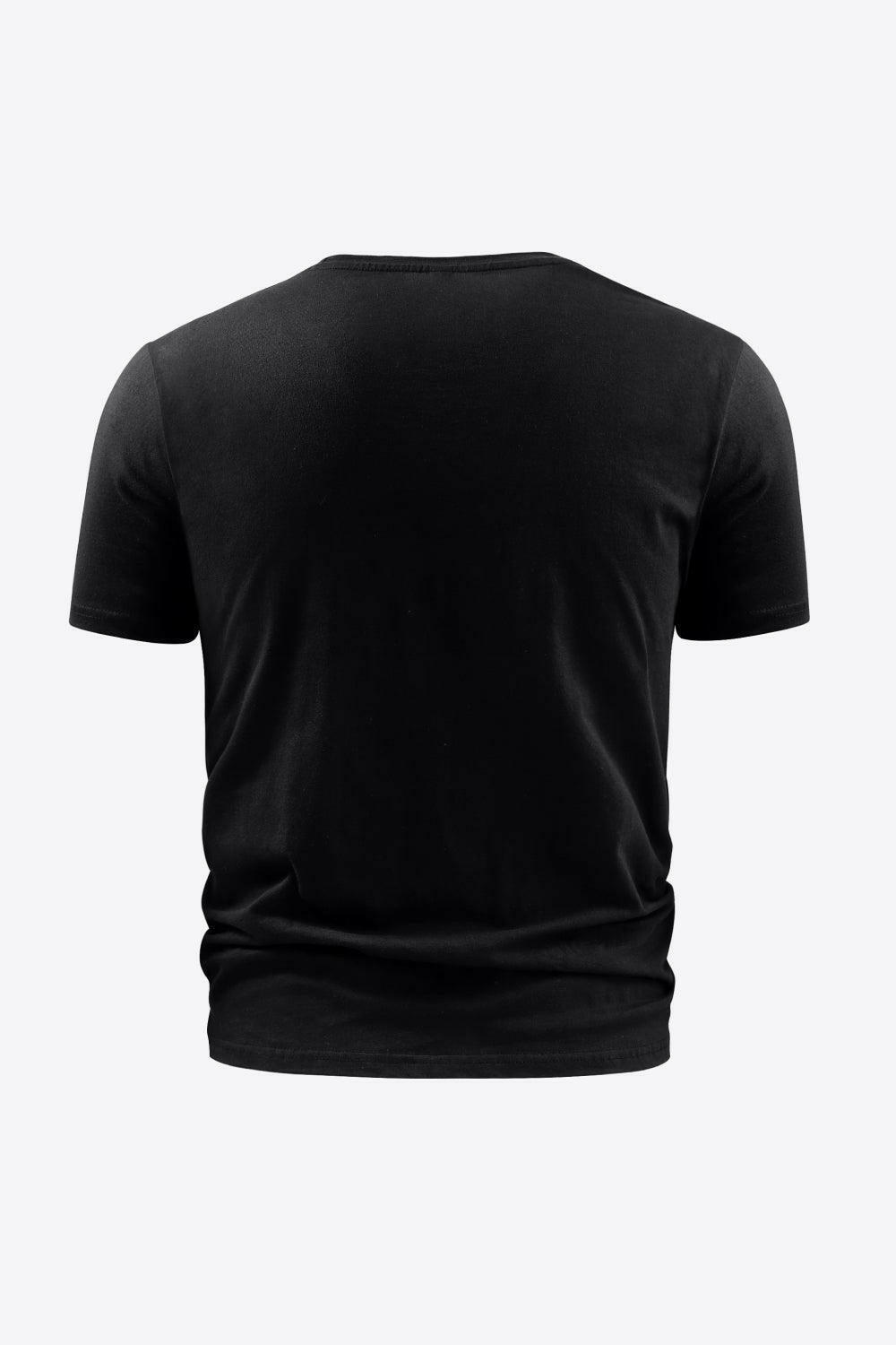 Round Neck Short Sleeve Cotton T-Shirt 