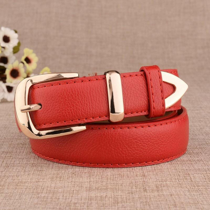 Genuine Leather Gold Buckle Belt | On sale | Genuine Leather