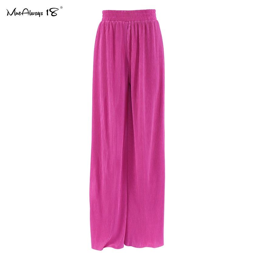 Pleated Wide Leg Womens Pants 