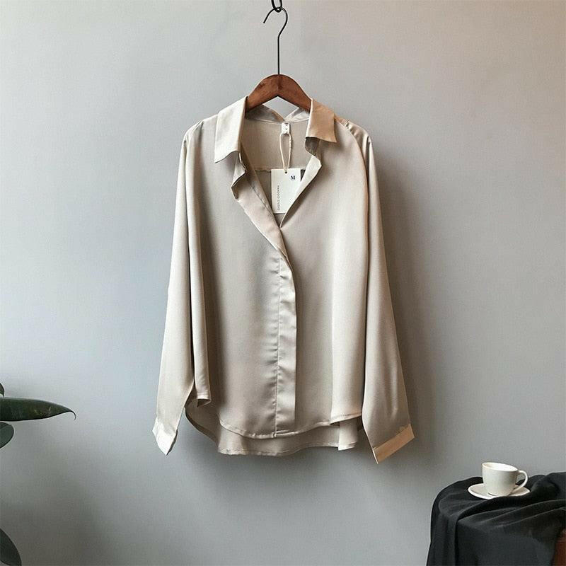 Women’s V Neck Satin Blouse | On sale | Satin